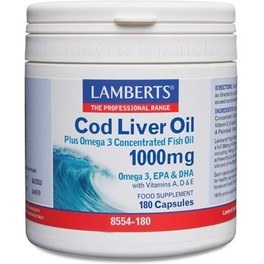 Lamberts óleo de fígado de bacalhau 180 cápsulas