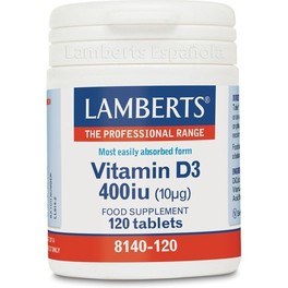 Lamberts Vitamina D 400 Ui 10µg 120 Tabs
