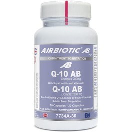 Airbiotic Q-10 Ab Complex 200 Mg Con Lecitina De Soja Y Vita