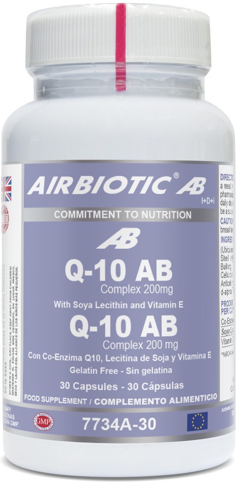 Airbiotic Q-10 Ab Complex 200 Mg Con Lecitina De Soja Y Vita Airbiotic Q-10 Ab Complex 200 Mg Con Lecitina De Soja Y Vita