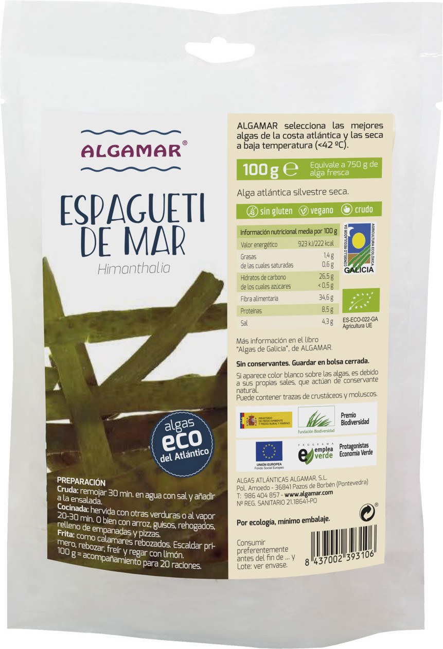 Algamar Alga Espagueti De Mar 100 G Algamar Alga Espagueti De Mar 100 G