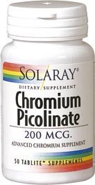 Solaray Chromium Picolinate 50 Tabletas Solaray Chromium Picolinate 50 Tabletas