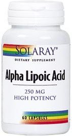 Solaray Alpha Lipoic Acid 250 Mg 60 Caps Solaray Alpha Lipoic Acid 250 Mg 60 Caps