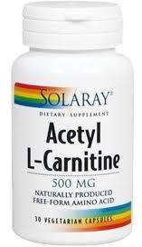 Solaray Acetyl L-carnitina 500 Mg 30 Vcaps Solaray Acetyl L-carnitina 500 Mg 30 Vcaps