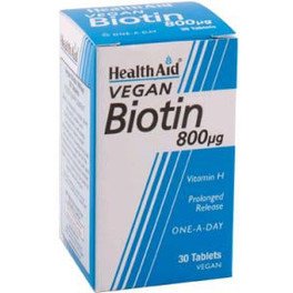 Health Aid Biotina 800 Mg 30 Comp