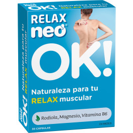 Neo - Relax 30 Cápsulas - Complemento Alimenticio a Base de Rodiola, Magnesio y Vitamina B6 - Favorece al Relajamiento Muscular