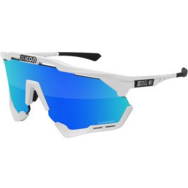 Scicon Gafas Aeroshade Xl Scnpp Lente Multireflejo Azul/montura Blanca