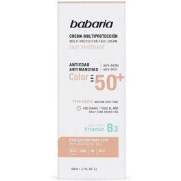 Babaria Solar Multiproteção Antimanchas Color Cream Spf50+ 50 ml Unissex