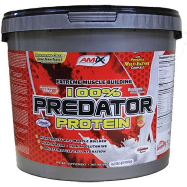 Amix Predator Protein 4 Kg -Proteína en Polvo, Crecimiento de Masa Muscular /Contiene Enzimas Digestivas