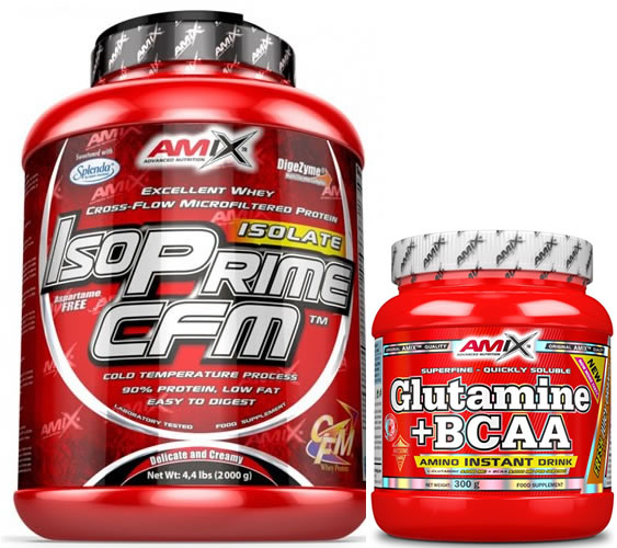 Pack Amix IsoPrime CFM Isolate 2 kg + Glutamina + BCAA 300 gr Pack Amix IsoPrime CFM Isolate 2 kg + Glutamina + BCAA 300 gr