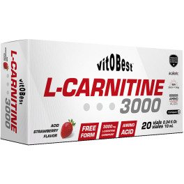 VitOBest L-Carnitina 3000 mg 20 frascos x 10 ml