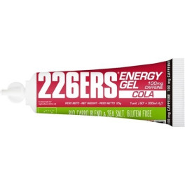 226ERS ENERGY GEL BIO 1 x 25GR 100mg CAFFEINE COLA*: Gel energetico con 100mg di caffeina - Senza glutine, vegano e biologico - Assumere prima o durante l'esercizio - Attiva e dona energia