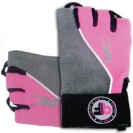 BioTechUSA Guantes Pink Fit Gloves Gris-Rosa