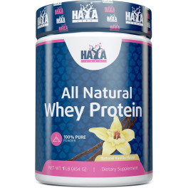 Haya Labs 100% Pure All Natural Whey Protein - Stevia - 454g. Natural Flavour