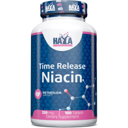 Haya Labs Niacin -time Release- 250 Mg - 100 Tabs.