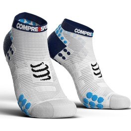 Compressport Calcetines Pro Racing Socks V3.0 Run Low Blanco-Azul