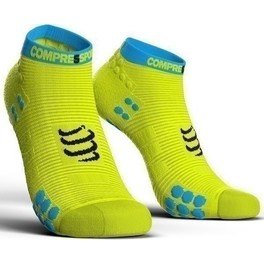 Compressport Calcetines Pro Racing Socks V3.0 / Run Low - Amarillo Fluor