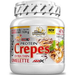 Amix Protein Crepes Mr Poppers 520 Gr - Ideale per Preparare Pancakes e Crepes / Con CFM Proteine Isolate e Concentrate