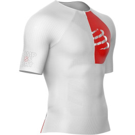 Compressport Camiseta Triathlon Postural Aero SS Top Manga Corta Blanco