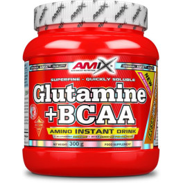 Amix Glutamina + BCAA 300 gramos Aminoácidos - Retrasa la Fatiga y Acelera la Recuperación