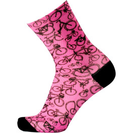 Mb Wear Socks Fun Bike Pink - Calcetines
