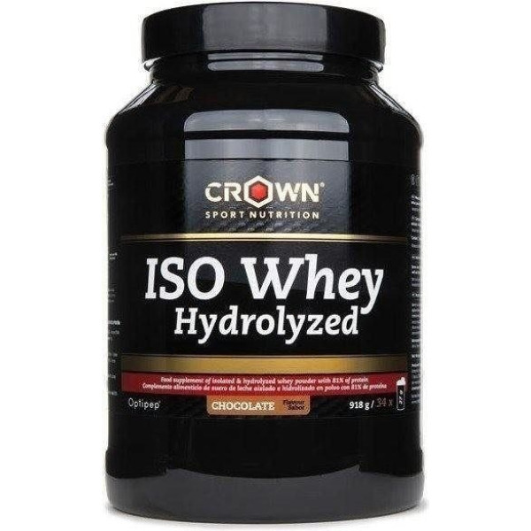 Crown Sport Nutrition Iso Protein Whey Hydrolyzed Optipep 90 - 918 g.  Aislado hidrolizado de Whey de calidad Optipep 90, Sin gluten