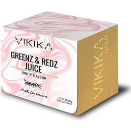 Vikika Gold von Amix - Greenz & Redz Juice 30 Beutel x 6 g - 180 g Shake mit Nährstoffen und Vitaminen zur Stärkung der Abwehrkräfte