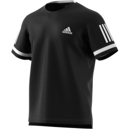 Adidas Camiseta Club 3str Hombre Negro - Banda Blanca