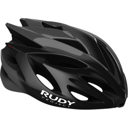 Rudy Project Rush Black - Titanium (shiny) Visor - Free Pads Incl. - Casco Ciclismo