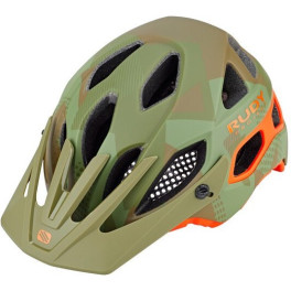 Rudy Project Protera Green Camo - Orange (matte) Visor-free Pads-bug Stop Incl. - Casco Ciclismo