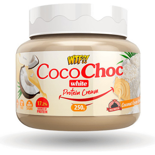 Max Protein Wtf Cocochoc White Protein Cream - Crema Bombón Choco Blanco - Coco 250 Gr