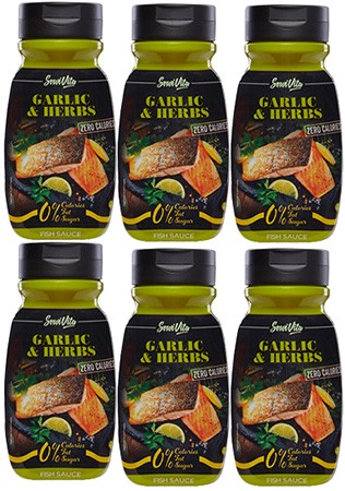 Servivita Salsa Garlic & Herbs sin Calorias 6 Botes x 305 ml Servivita Salsa Garlic & Herbs sin Calorias 6 Botes x 305 ml