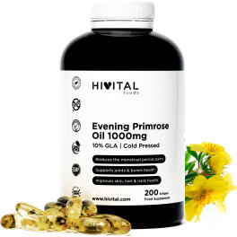 Hivital Aceite De Onagra 1000 Mg  200 Perlas Para Más De 6 Meses
