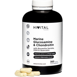 Hivital Glucosamina Marina Con Condroitina  365 Cápsulas Para 4 Meses