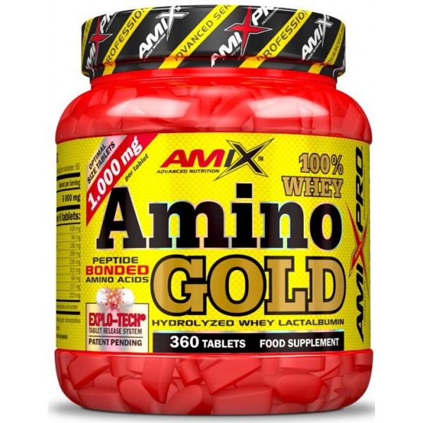 Amix Whey Amino Gold 360 comprimidos - Contiene BCAA´s y Glutamina