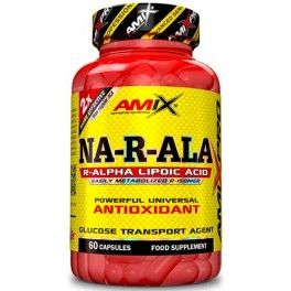 Amix Pro NA-R-ALA 60 Cápsulas - Base de Ácido R-Alfa Lipoico, Poderoso Antioxidante, Para Fortalecer o Sistema Imunológico.