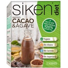 Siken Diet Batido de Cacao y Ágave 5 sobres x 26 gr Siken Diet Batido de Cacao y Ágave 5 sobres x 26 gr