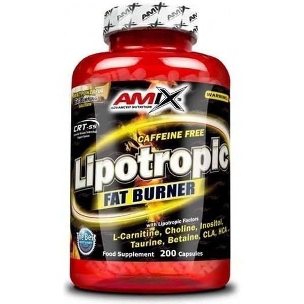 Amix Lipotropic Fat Burner 200 Cápsulas - Aporte Extra De Energía SIN Cafeína