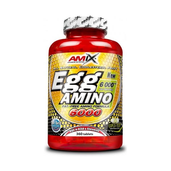 Amix EGG Amino 6000 360 Tabletas - Aminoácidos de Clara de Huevo sin Grasa y Sin Colesterol