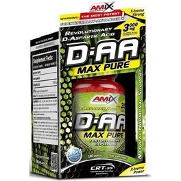 Amix D-AA Max Pure 100 Capsules - Promotes the Natural Production of Testosterone + Helps to Improve Muscle Mass