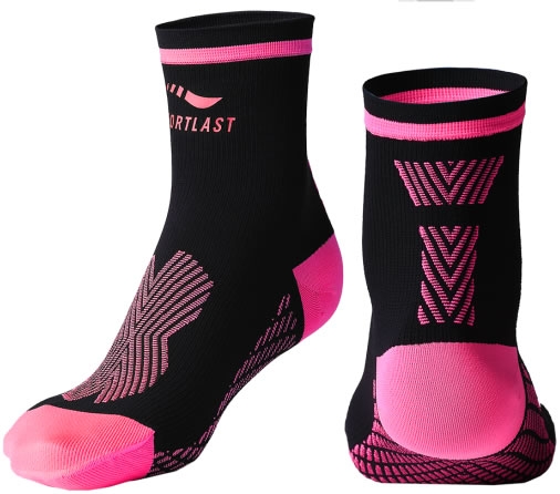 Sportlast Calcetín de Compresión Pro Running Kibo Negro-Coral Sportlast Calcetín de Compresión Pro Running Kibo Negro-Coral