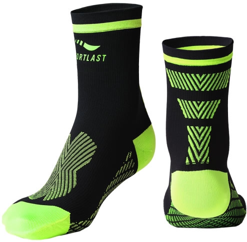 Sportlast Calcetin de Compresion Corto Pro Ciclismo Assen Negro-Amarillo Sportlast Calcetin de Compresion Corto Pro Ciclismo Assen Negro-Amarillo
