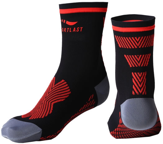 Sportlast Calcetin de Compresion Corto Pro Ciclismo Assen Negro-Rojo Sportlast Calcetin de Compresion Corto Pro Ciclismo Assen Negro-Rojo