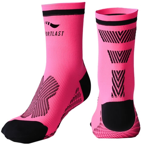 Sportlast Calcetin de Compresion Corto Pro Ciclismo Assen Coral-Negro Sportlast Calcetin de Compresion Corto Pro Ciclismo Assen Coral-Negro