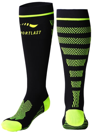 Sportlast Calcetin de Compresion Largo Pro Running Everest Negro-Amarillo Sportlast Calcetin de Compresion Largo Pro Running Everest Negro-Amarillo