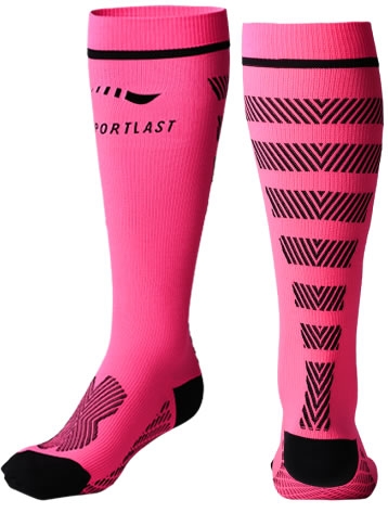 Sportlast Calcetin de Compresion Largo Pro Running Everest Coral-Negro Sportlast Calcetin de Compresion Largo Pro Running Everest Coral-Negro