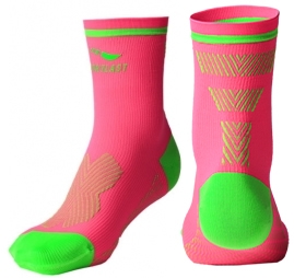 Sportlast Calcetin de Compresion Corto Pro Ciclismo Assen Coral-Verde Sportlast Calcetin de Compresion Corto Pro Ciclismo Assen Coral-Verde