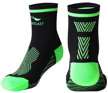 Sportlast Calcetin de Compresion Corto Pro Trail Zolder Negro-Verde Sportlast Calcetin de Compresion Corto Pro Trail Zolder Negro-Verde