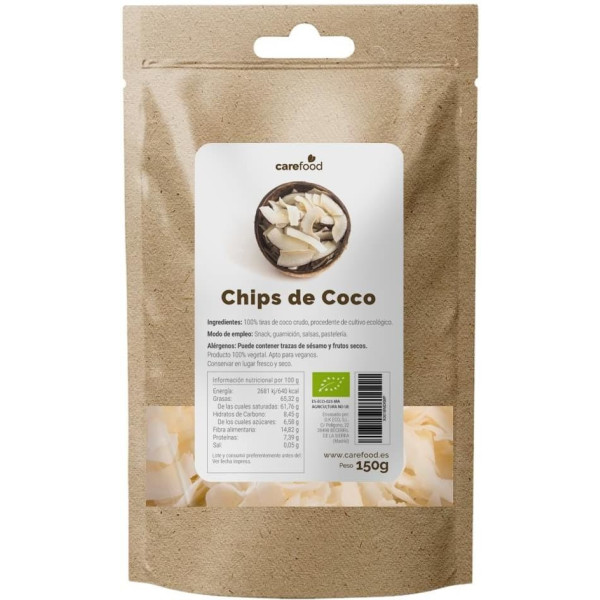 Carefood Chips De Coco Ecológico Deshidratado 150 Gr