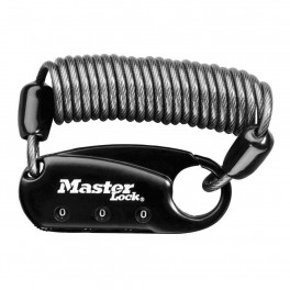 Masterlock 1551 Mosqueton Ajustable 0.90m Cable En Espiral Cierre De Combinacion (4u)